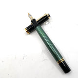 Pelikan M400 Green Striped Barrel/Black Cap Fountain Pen