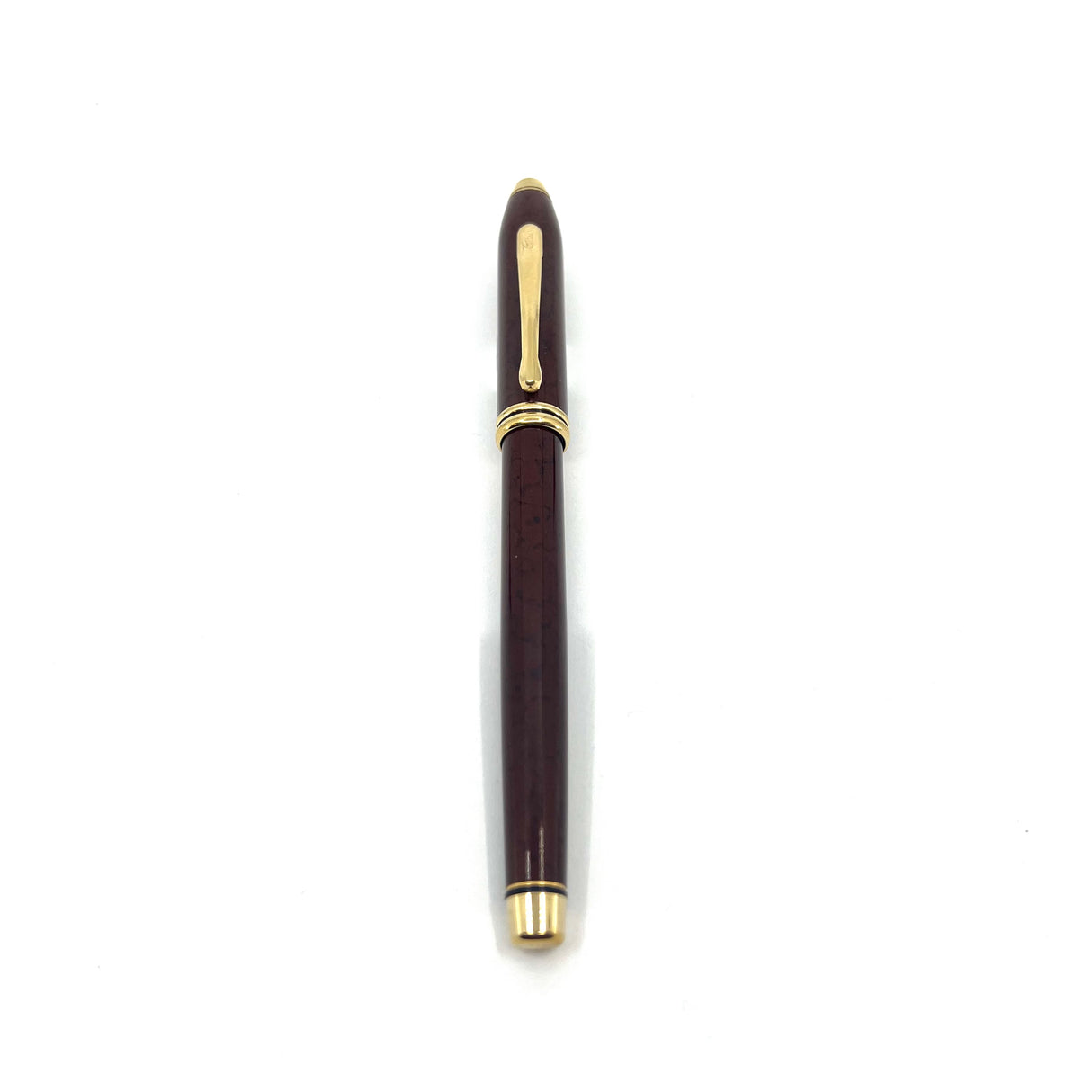 Cross Townsend Marbled Brown Lacquered Fountain Pen - Medium 14kt Gold Nib