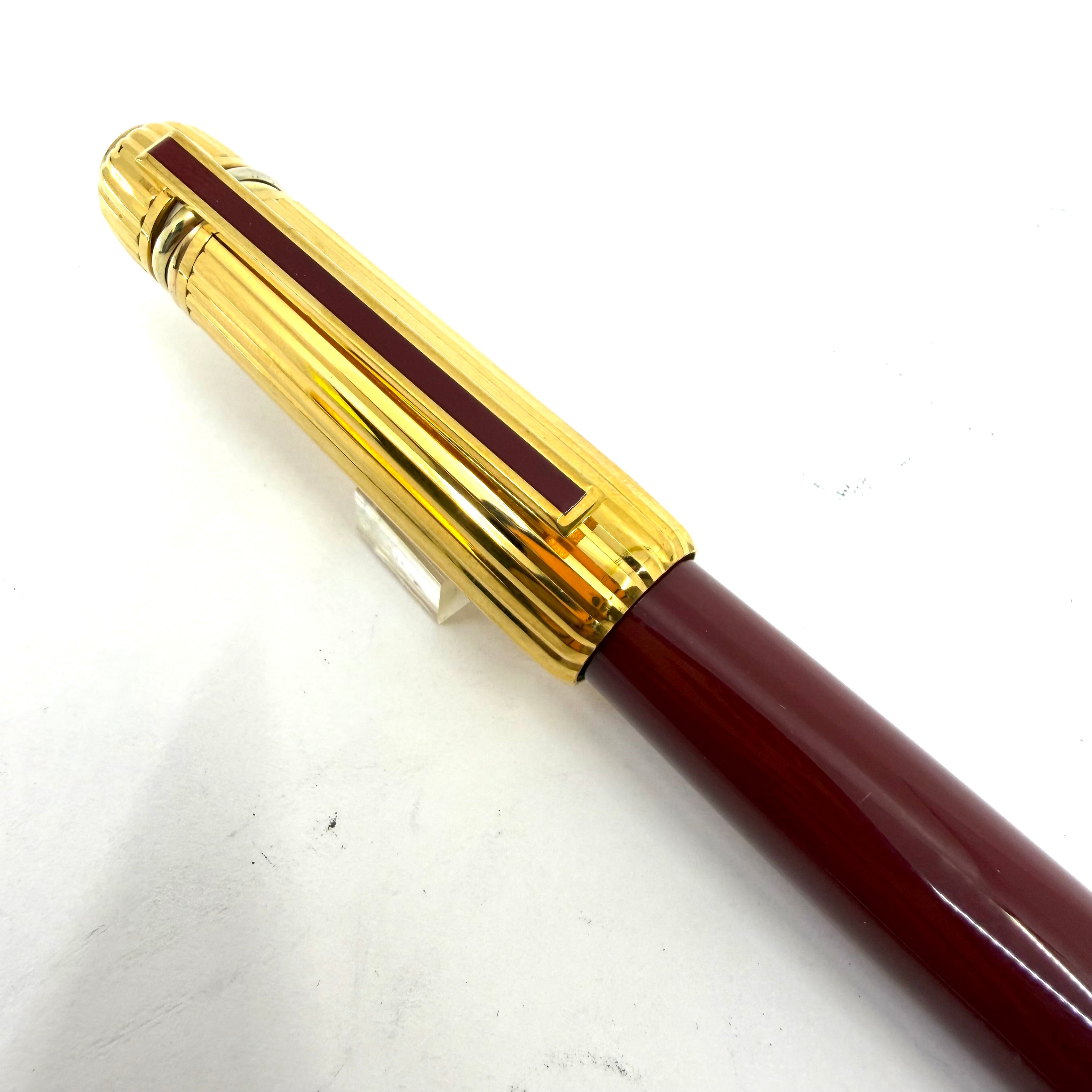 Cartier Pasha Trinity Fountain Pen - Burgundy Lacquer Barrel