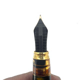 ASC - ARMANDO SIMONI CLUB  Oversized Triangolo Black Lucens Celluloid Limited Edition 3-Sided Fountain Pen - Magic Flex Large #8 Size Medium 14kt Gold Nib