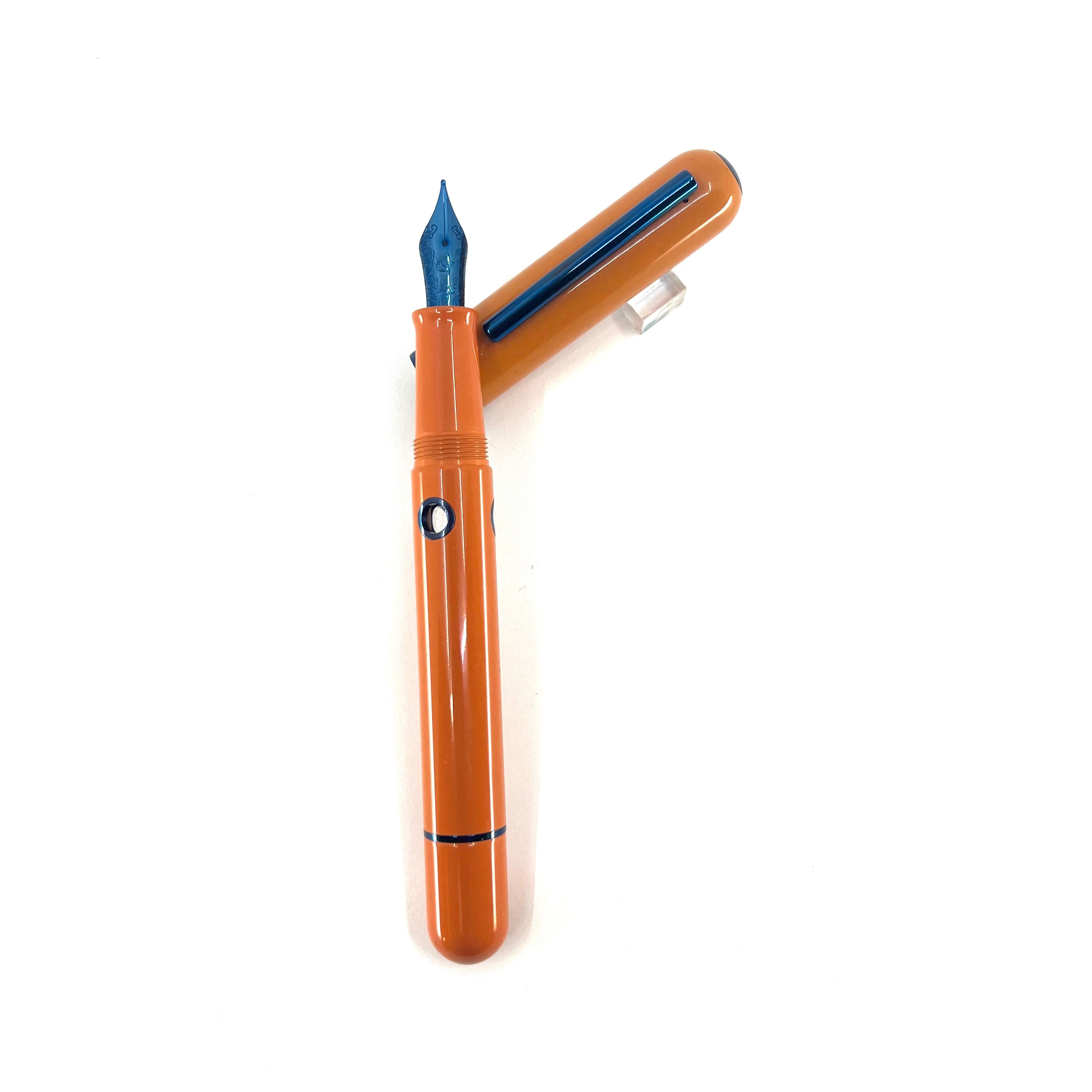 Nahvalur Orange Nautilus Limited Edition Fountain Pen - Blue