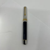 OMAS Doue Facetted Large Paragon Fountain Pen - Sterling Silver Cap - Fine 18kt Gold Nib