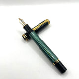 Pelikan M800 Black/Green Striped Fountain Pen