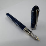 Visconti Amigdala "You & Me" Blue Marbled Limited Edition Fountain Pen  - Fine 14kt Gold  Nib