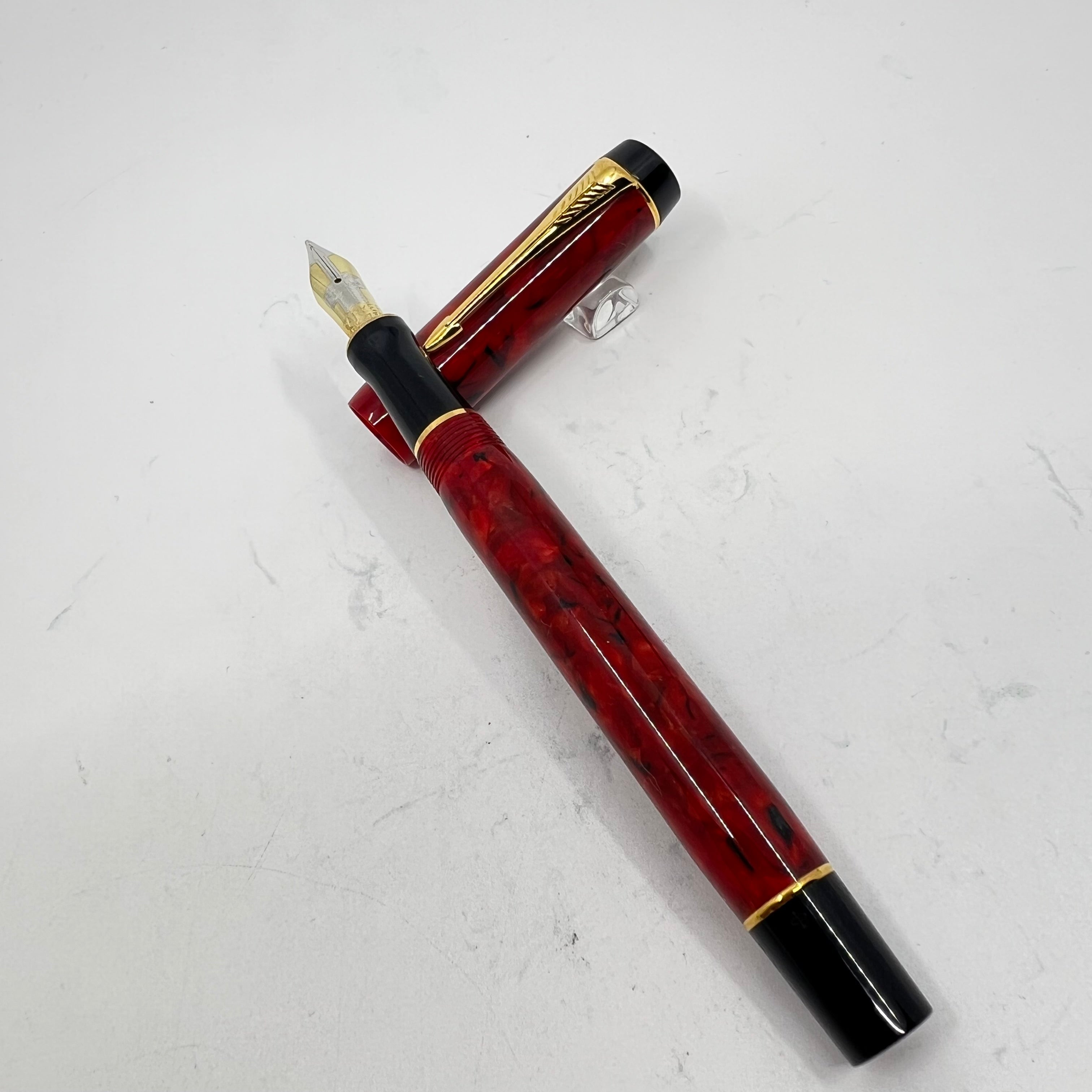 Parker International (Standard Size) Duofold Red Jasper Fountain