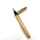 Waterman L'Etalon Matte Gold Plated Basket Weave Design Fountain Pen