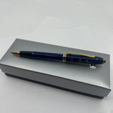 Cross Townsend Marbled Midnight Blue Selectip Rollerball with President George Bush Facsimile Signature & Presidential Seal Engraved on  both the Pen & Box!