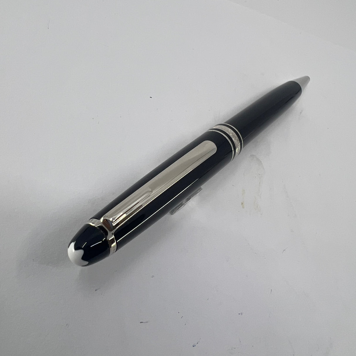 Montblanc Meisterstuck Classique #P164 Black Resin Ballpoint Pen - Platinum-Plated Trim
