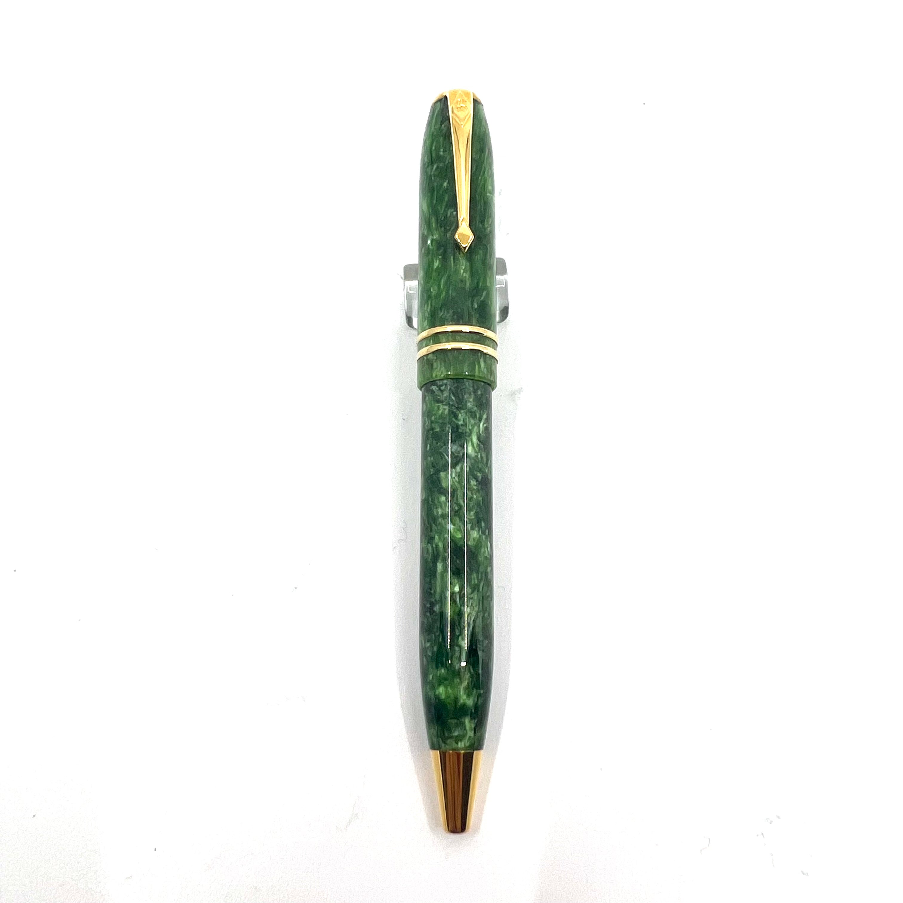 Conway Stewart Dinkie Marbled Green/Gold Ballpoint Pen – Fountain