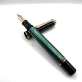 Pelikan M1000 Black/Green Striped Fountain Pen (Ca. 1999)