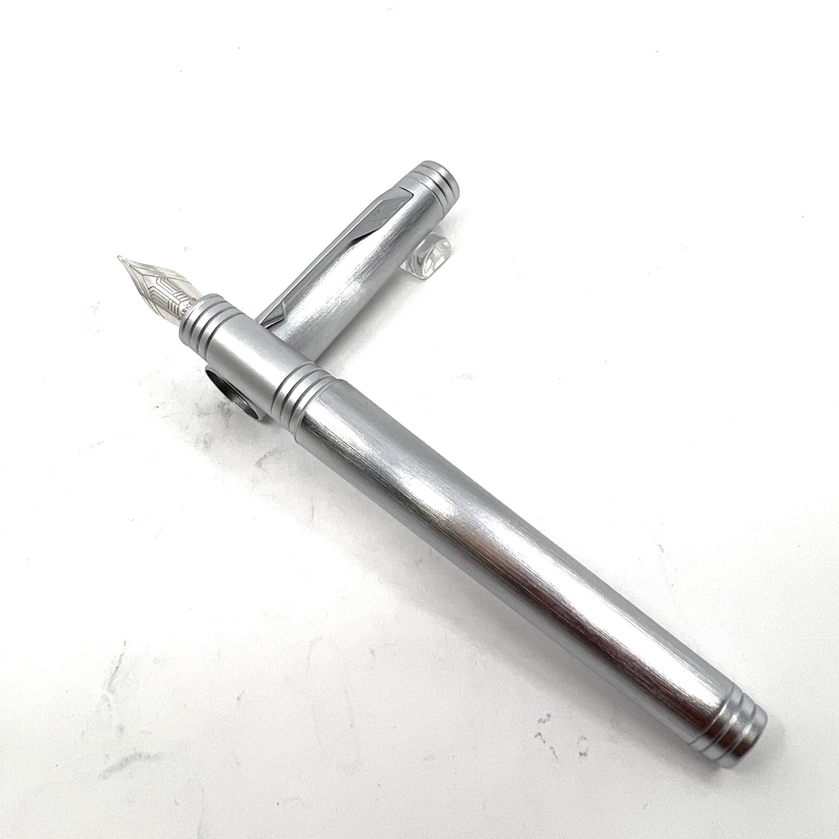 Parker Premier Brushed Stainless Steel Fountain Pen