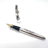 Pilot-Namiki Sterling Silver Dragon Fountain Pen  - Fine 18kt Gold Nib