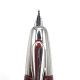 Pilot Burgundy Red & Chrome Vanishing Point Fountain Pen- Medium 18kt Gold Nib