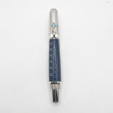 Montblanc Boheme "Jewel" Retractable Nib Blue "Lizardskin" Fountain Pen - Medium 18kt Gold Nib