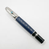 Montblanc Boheme "Jewel" Retractable Nib Blue "Lizardskin" Fountain Pen - Medium 18kt Gold Nib