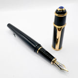Cartier Diabolo Black Resin Fountain Pen - Medium 18kt Gold Nib