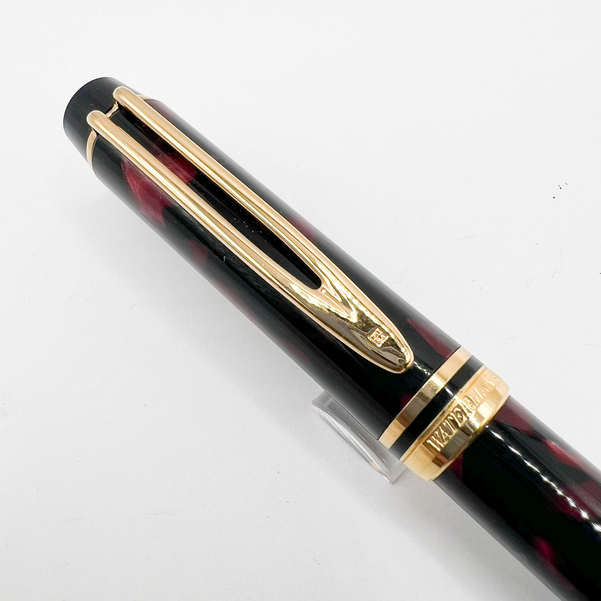 Waterman Rhapsody Burgundy Marble Fountain Pen  - Fine 18kt Gold Nib