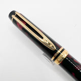 Waterman Rhapsody Burgundy Marble Fountain Pen  - Fine 18kt Gold Nib