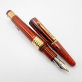 Bexley Woodgrain Ebonite Taper Cap Fountain Pen Limited Edition on behalf of Pen Collectors of America - Fine  18kt Gold Nib