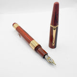 Bexley Woodgrain Ebonite Taper Cap Fountain Pen Limited Edition on behalf of Pen Collectors of America - Fine  18kt Gold Nib