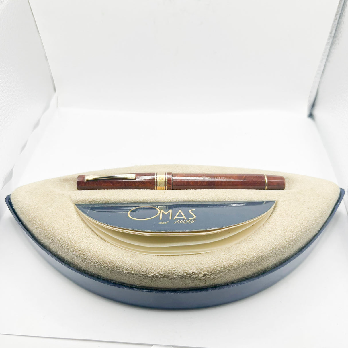 OMAS Cristoforo Colombo II Briar Wood Senior Paragon  Fountain  Pen - Medium 18kt Gold Nib