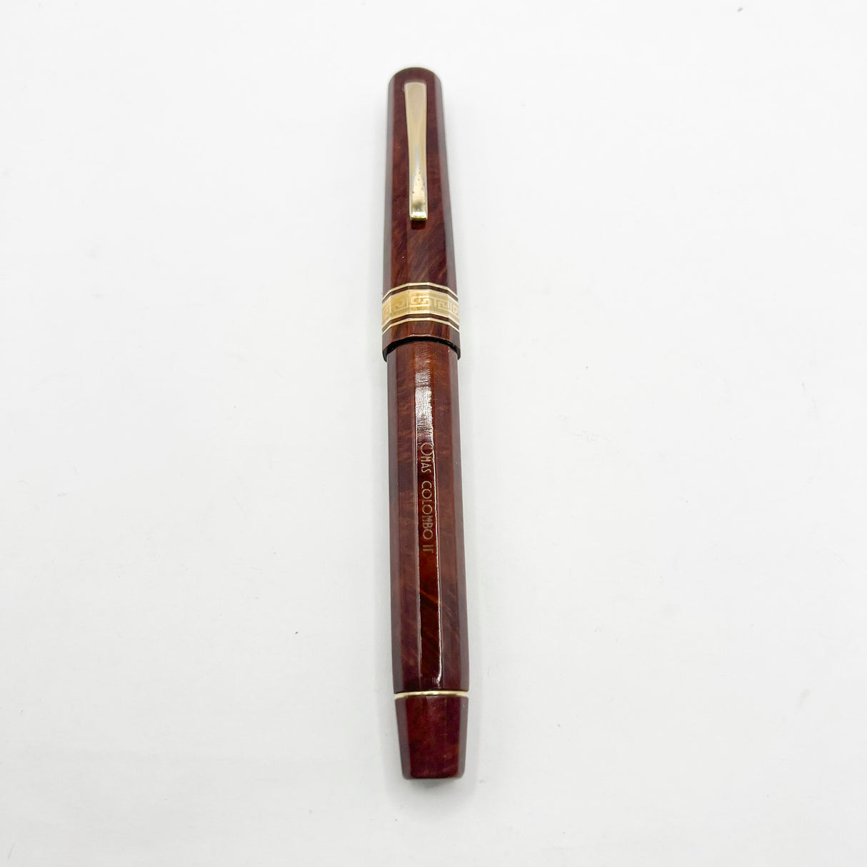 OMAS Cristoforo Colombo II Briar Wood Senior Paragon  Fountain  Pen - Medium 18kt Gold Nib