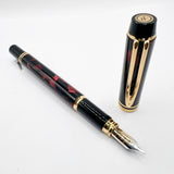 Waterman Rhapsody Burgundy Marble Fountain Pen  - Fine 18kt Gold Nib