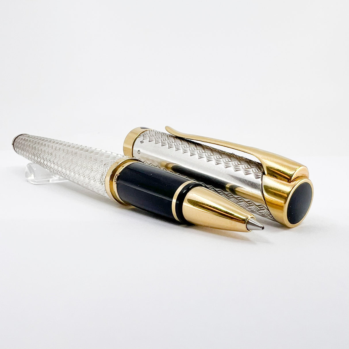 Waterman L'Etalon Sterling Silver Basketweave Design Rollerball