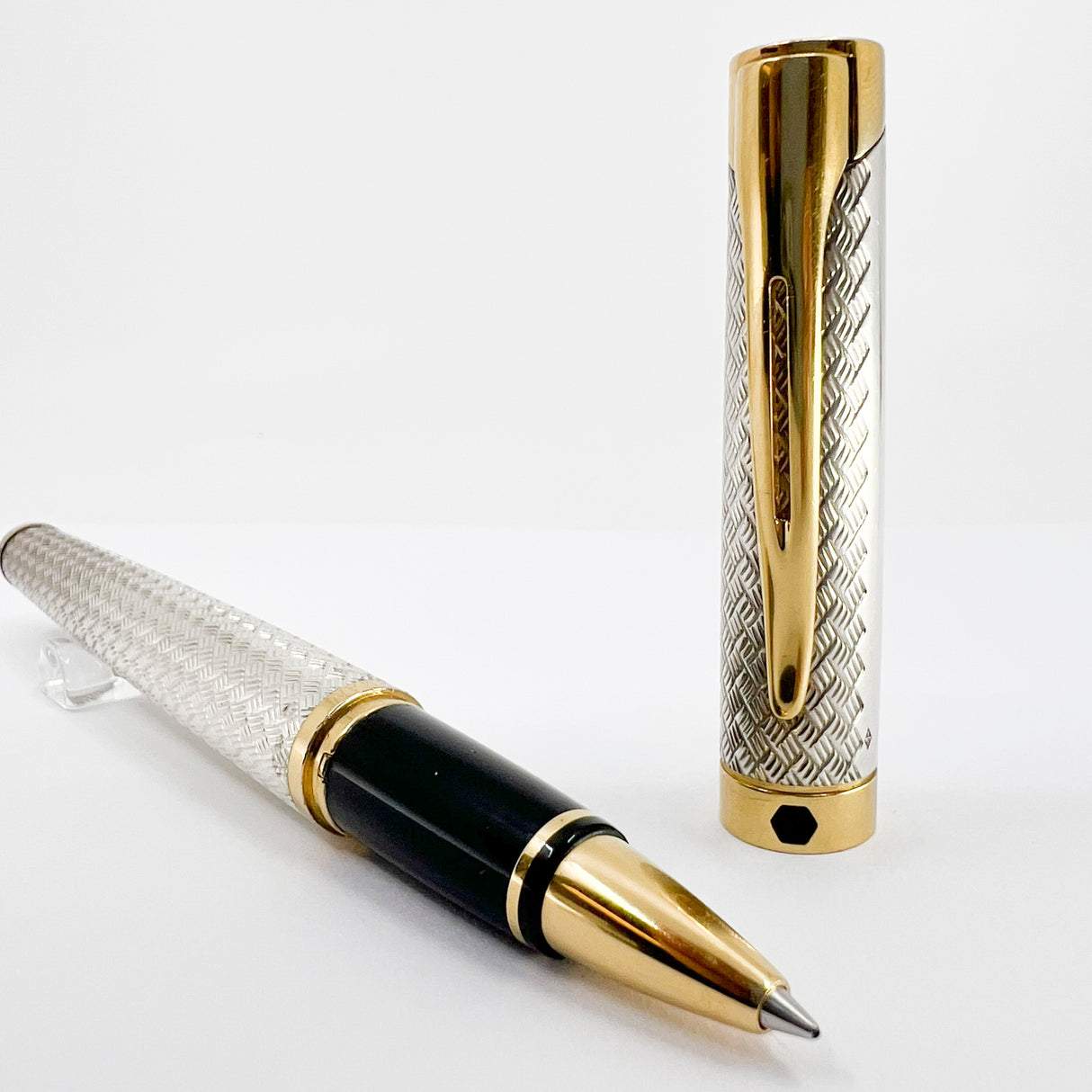 Waterman L'Etalon Sterling Silver Basketweave Design Rollerball