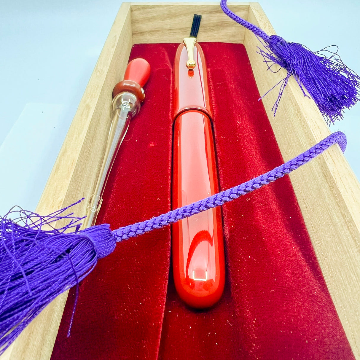 Pilot Namiki Emperor Red Urushi Fountain Pen -  Broad 21 kt Gold Nib - Circa 1996