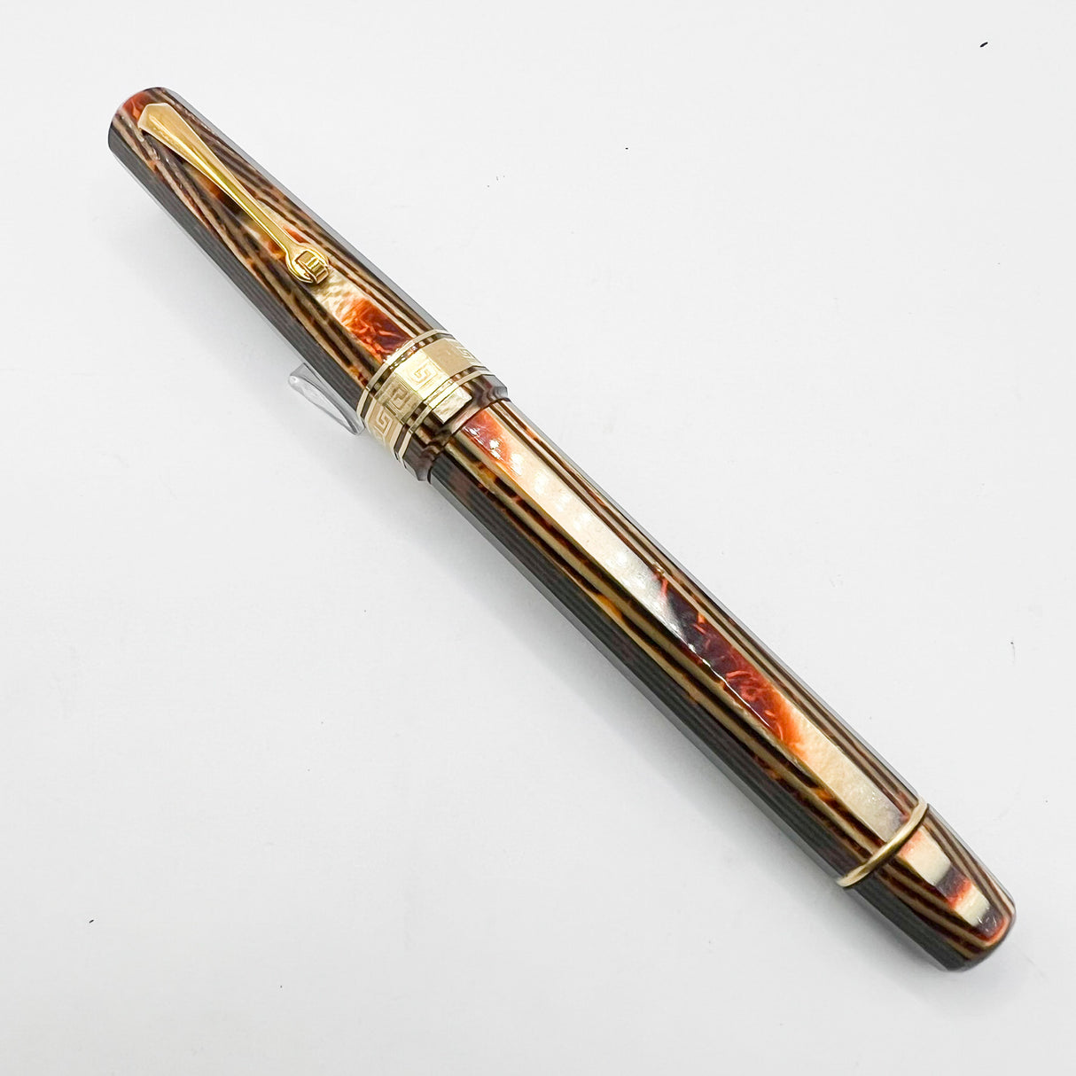 OMAS Paragon Exquisite Bronze Arco Celluloid  Senior Size Rollerball Circa 1990's