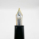 Montblanc Meisterstück Solitaire LeGrand Barleycorn Sterling Silver  #146S Fountain Pen - Flexible Fine 18kt Gold Nib