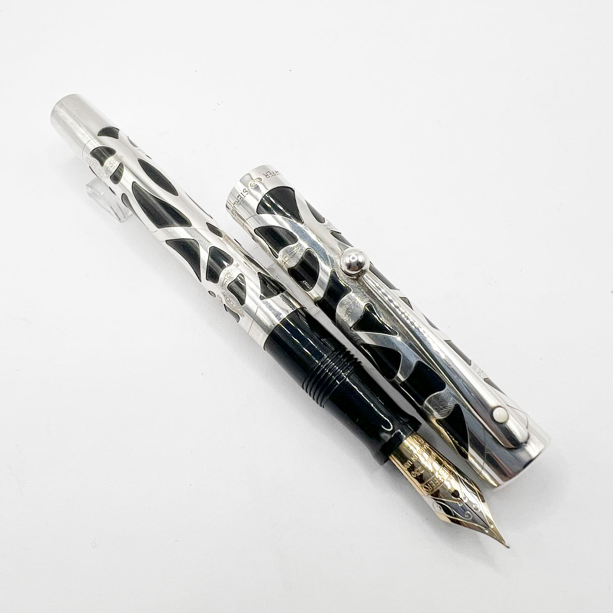 Sheaffer Nostalgia Sterling Silver Filigree Fountain Pen - Flexible Fine 18kt Gold Nib