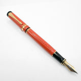 Parker "Big Red" (Orange) Duofold Centennial (Largest Size) Fountain Pen - Medium 18kt Gold Nib