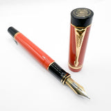 Parker "Big Red" (Orange) Duofold Centennial (Largest Size) Fountain Pen - Medium 18kt Gold Nib