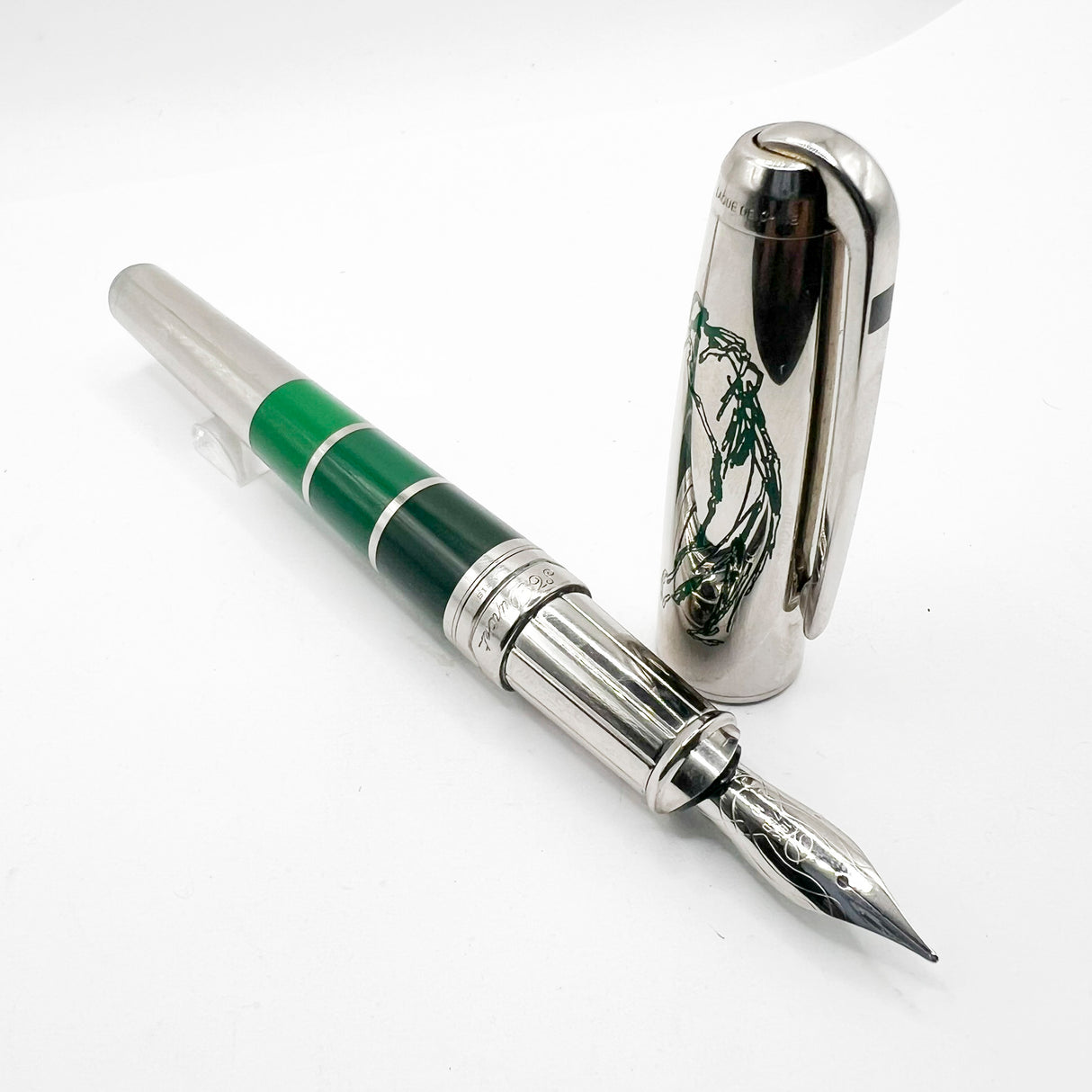 S.T. Dupont Leroy Neiman Limited Edition Golf Motif Fountain Pen - Medium 18kt Gold Nib