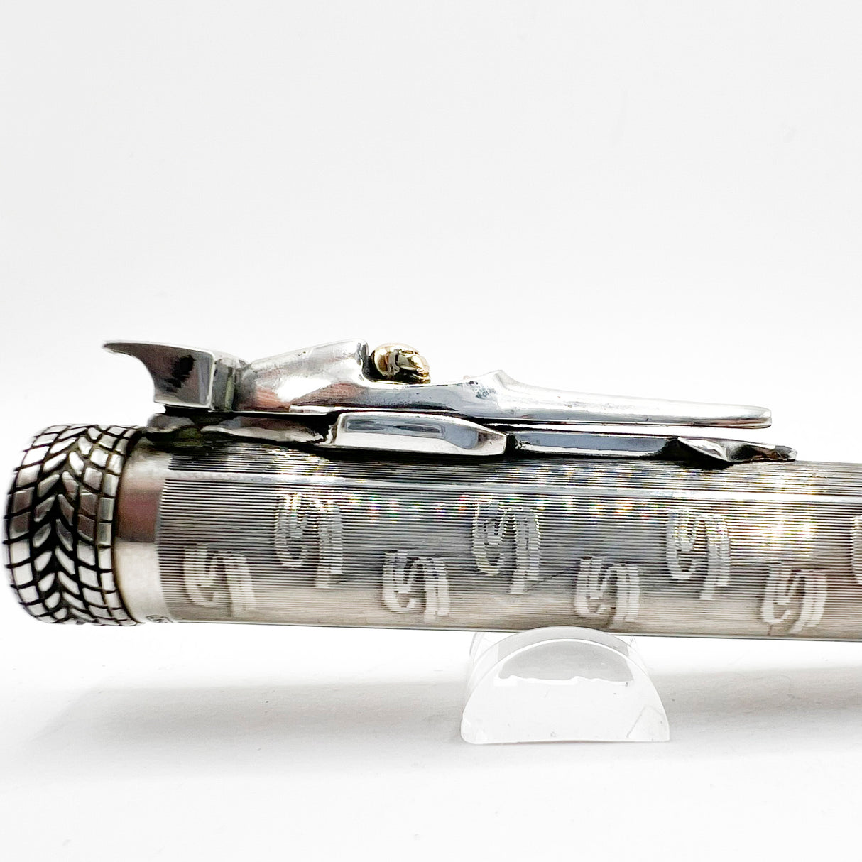 Montegrappa Ayrton Senna Limited Edition Sterling Silver Fountain Pen - Medium 18kt Gold Nib - A RARE Fountain Pen!