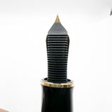 Pelikan Early Souveran M1000 Green Striped Barrel/Black Cap Fountain Pen  - Extra Fine 18C Gold Nib
