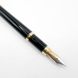 Waterman Man 100 Black Fountain Pen - Fine 18kt Gold Nib
