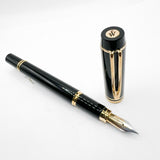 Waterman Man 100 Black Fountain Pen - Fine 18kt Gold Nib