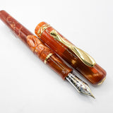 Visconti Marbled Amber Kaleido Fountain Pen - Medium 18kt Gold Nib