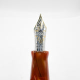Visconti Marbled Amber Kaleido Fountain Pen - Medium 18kt Gold Nib