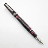 Visconti Marbled Burgundy Kaleido Fountain Pen - Medium 18kt Gold Nib