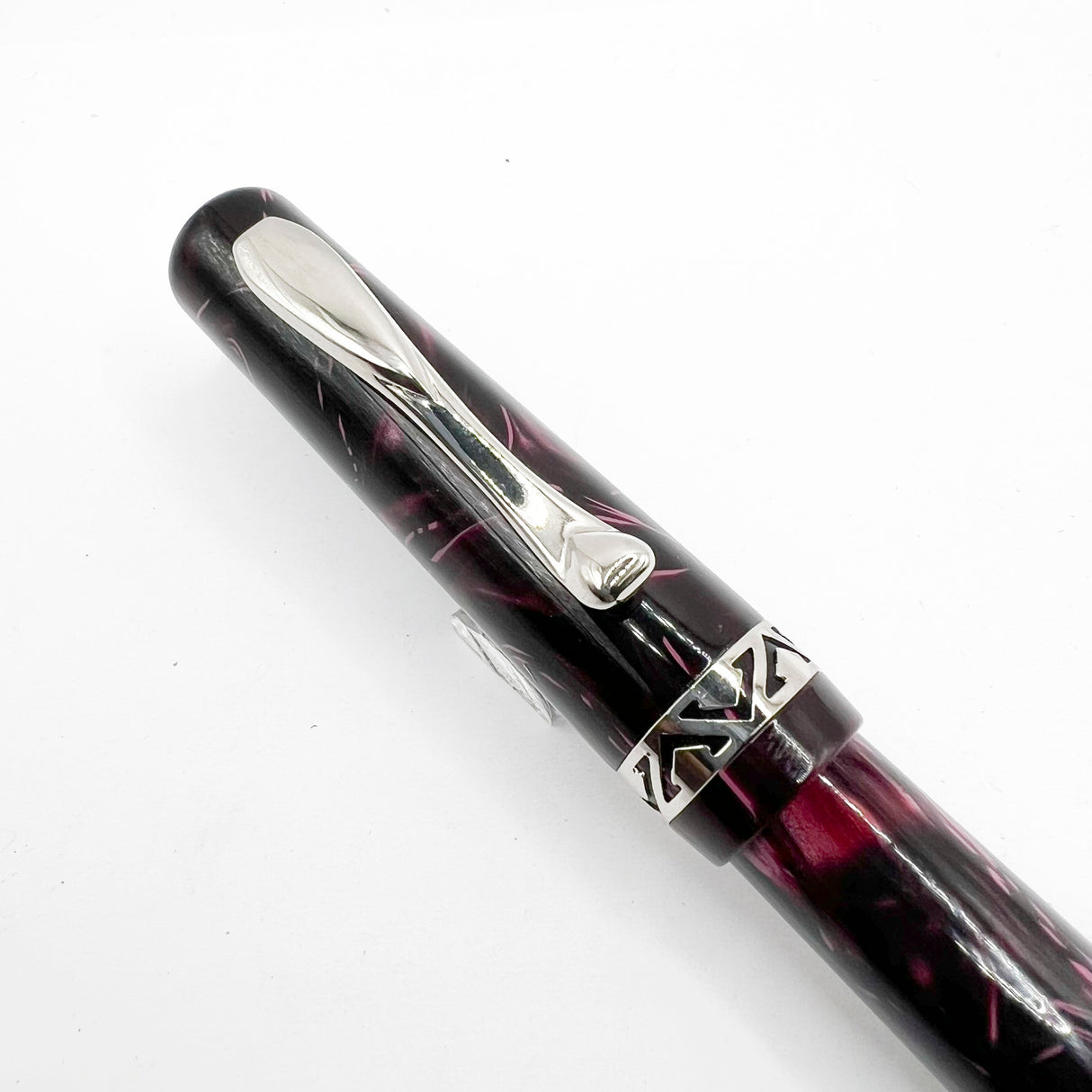 Visconti Marbled Burgundy Kaleido Fountain Pen - Medium 18kt Gold Nib
