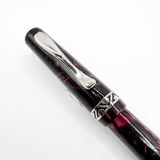 Visconti Marbled Burgundy Kaleido Fountain Pen - Medium 18kt Gold Nib