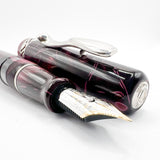 Visconti Marbled Burgundy Kaleido Fountain Pen - Medium 18kt Gold Nib