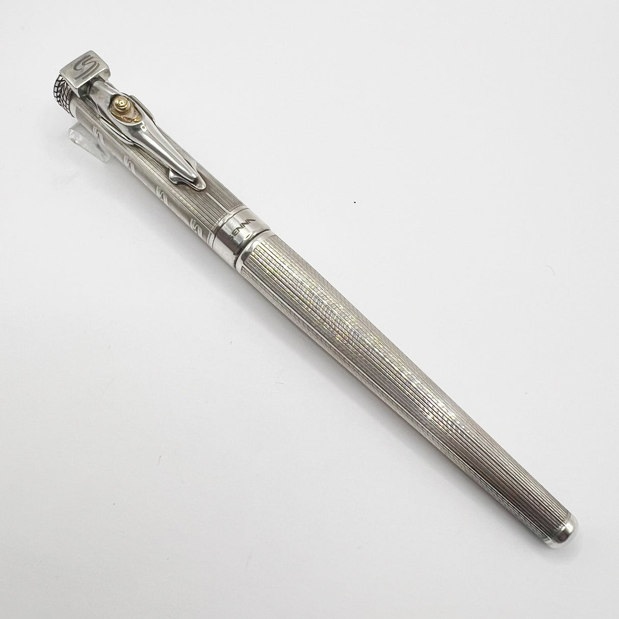 Montegrappa Ayrton Senna Limited Edition Sterling Silver Fountain Pen - Medium 18kt Gold Nib - A RARE Fountain Pen!