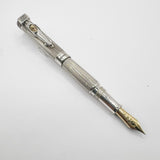 Montegrappa Ayrton Senna Limited Edition Sterling Silver Fountain Pen - Medium 18kt Gold Nib - A RARE Fountain Pen!