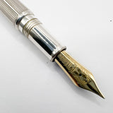 Montegrappa Ayrton Senna Limited Edition Sterling Silver Fountain Pen - Medium 18kt Gold Nib - A RARE Fountain Pen!