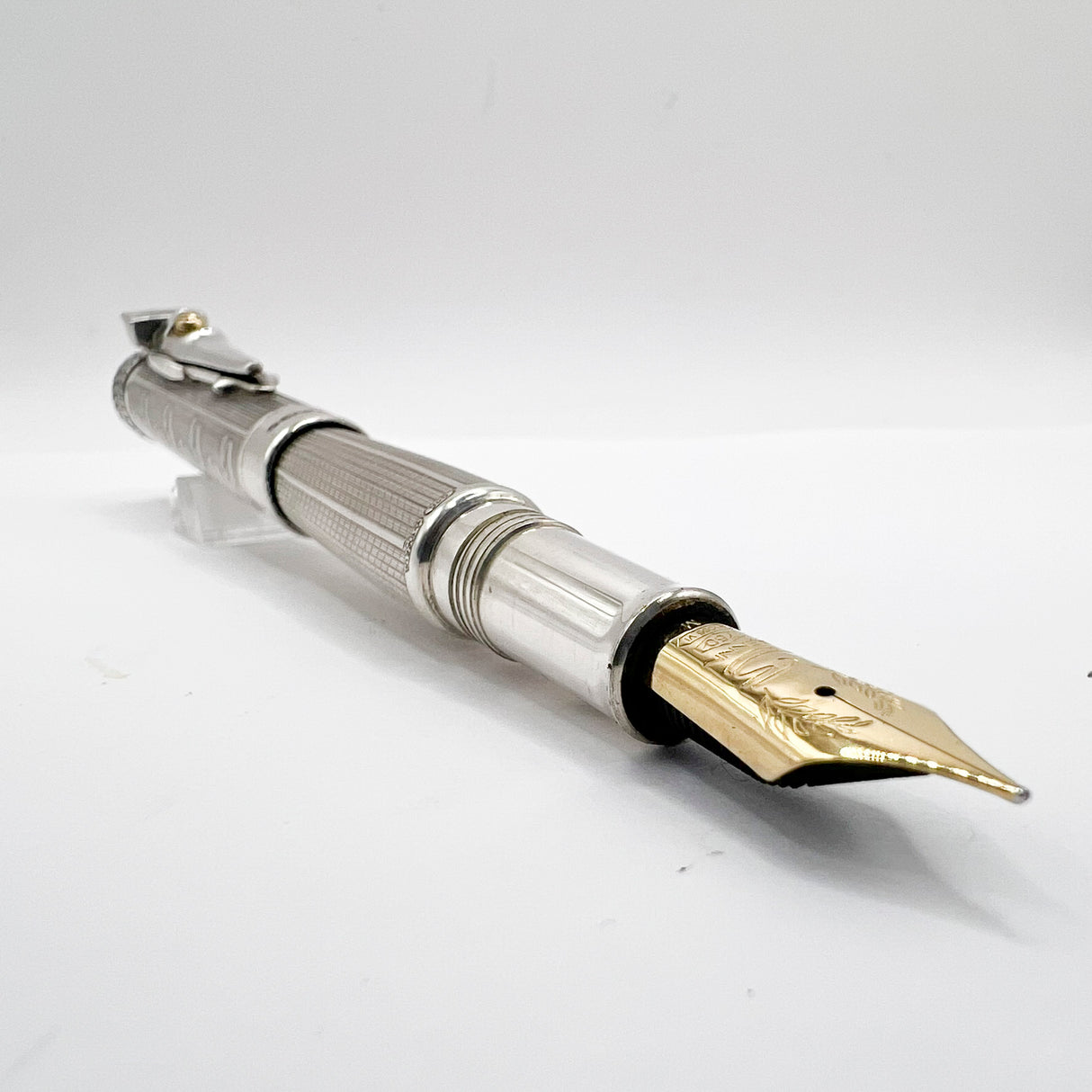 Montegrappa Ayrton Senna Limited Edition Sterling Silver Fountain Pen - Medium 18kt Gold Nib - A RARE Fountain Pen!